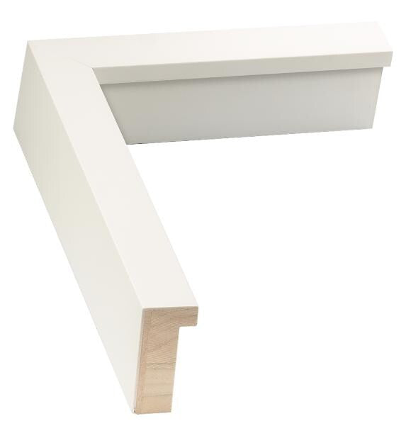 White Slim Picture Frame. Solid Wood. Custom Sizes Available. Includes Acid Free Mat, Acrylic Plexiglass, & Foam Core Backing. Free Shipping