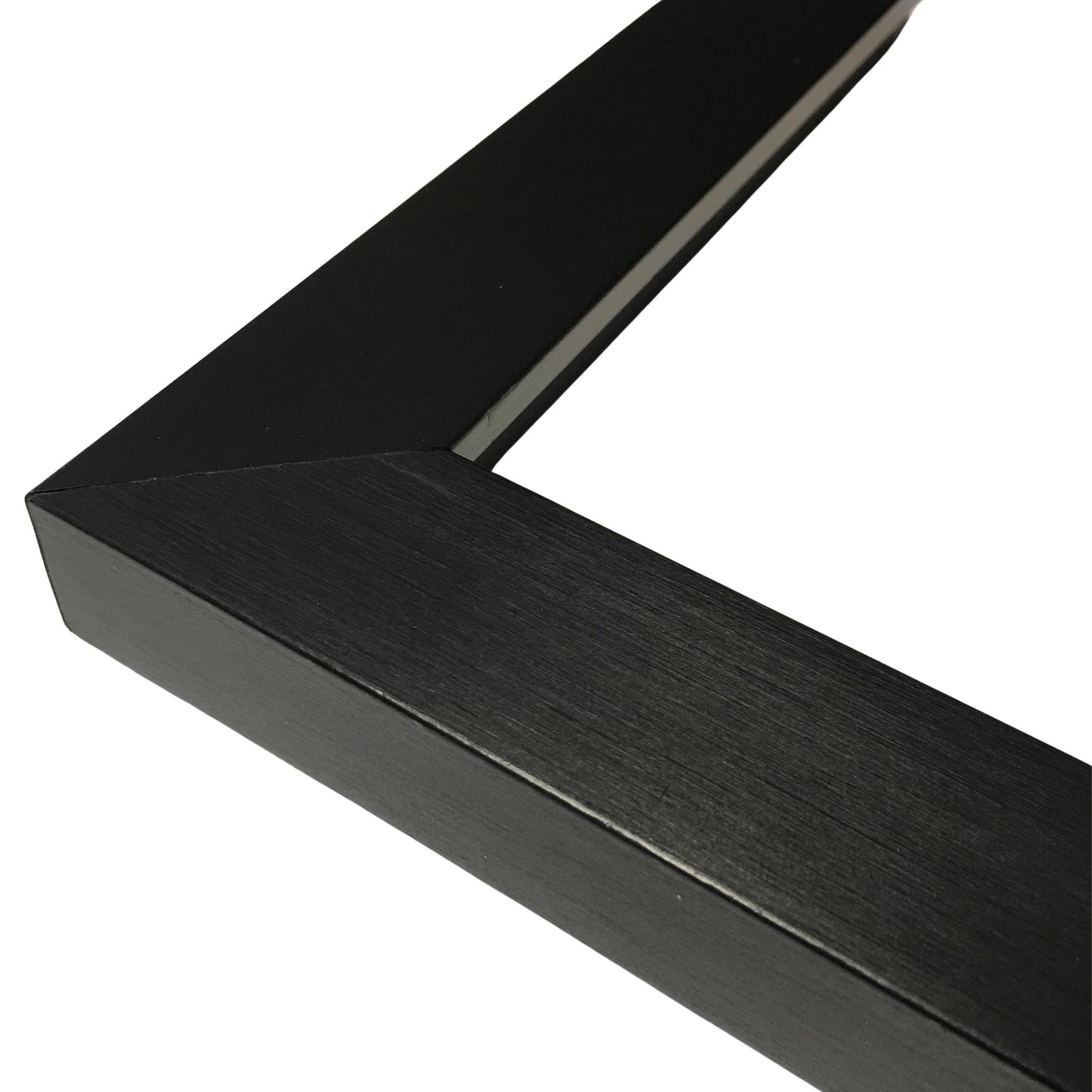 Black Satin Picture Frame Brushed Metallic Finish 1-1/16" Wide. Custom Sizes Available. Gallery-Grade Plexiglass & Backing Option Available.
