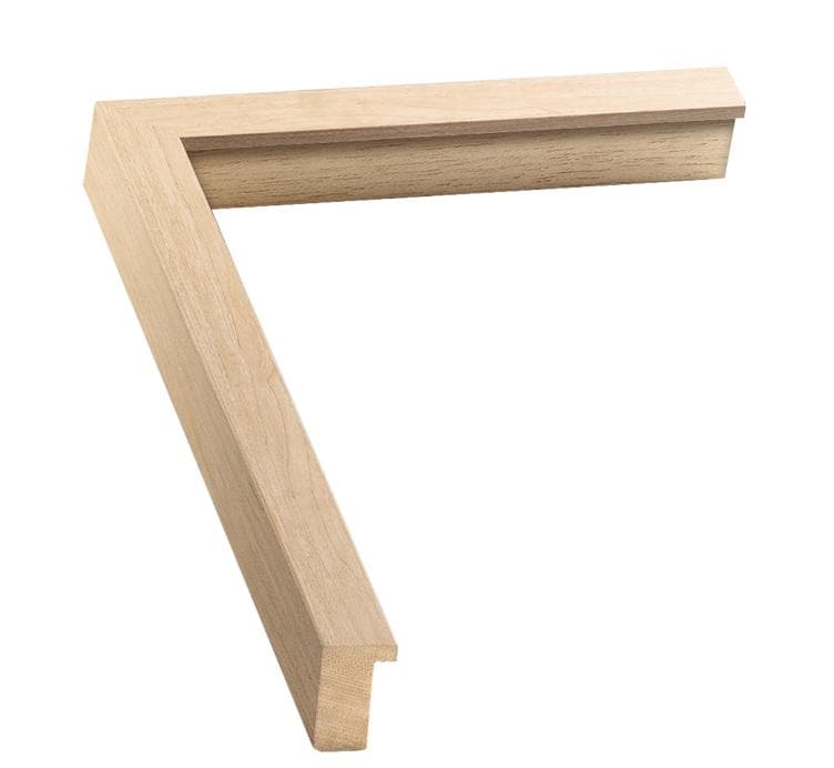 Natural Light Oak Slim Picture Frame Solid Wood Custom Sizes Available. Includes Acid Free Mat, Acrylic Plexiglass, & Foam Core Backing