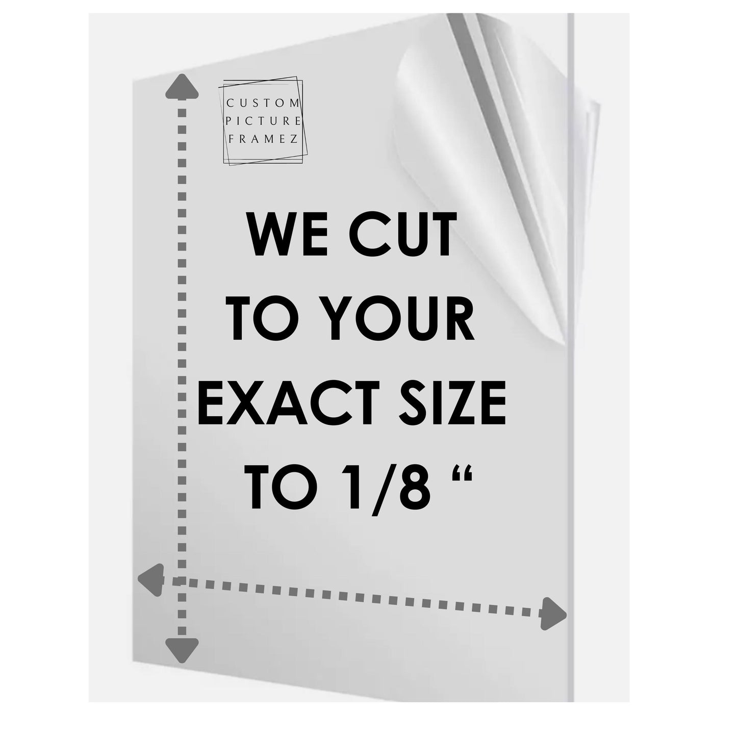 Non Glare Acrylic Plexiglass Made to Measure Custom Cut to Size- Gallery Grade 1/8" inch thick. Available up to 36x48". Fast Free Shipping.