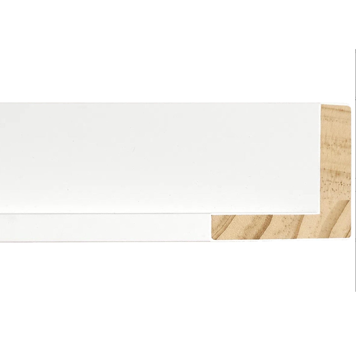 White Canvas Floater Frame-Fits Canvas up to 1.5" Tall. Custom Sizes. Solid Wood Art Gallery Quality. Hardware Included. Free Shipping.