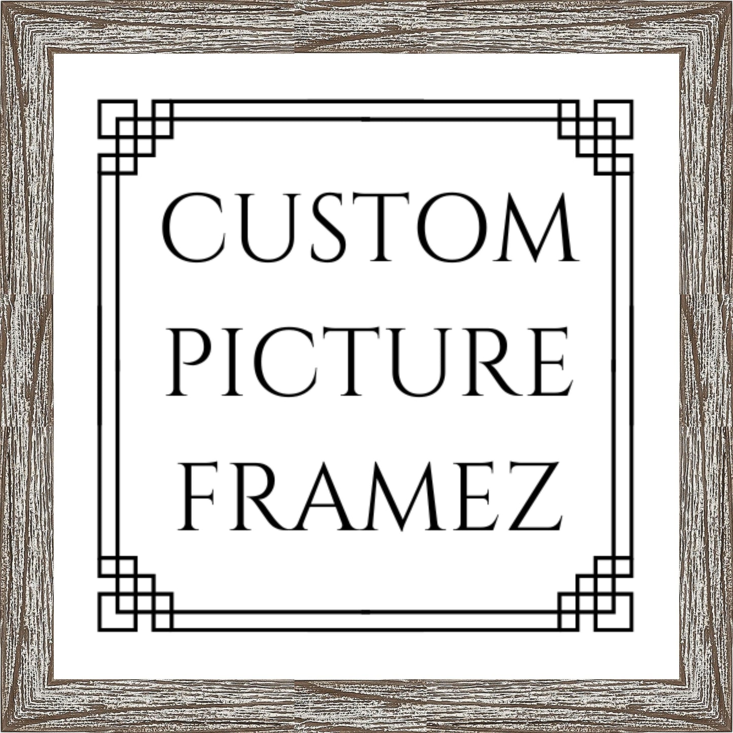 Drift Wood Beach House Picture Frame. Rustic Distressed Solid Wood. Custom Sizes. 4 Colors. Plexiglass and Backing Option. Free Shipping