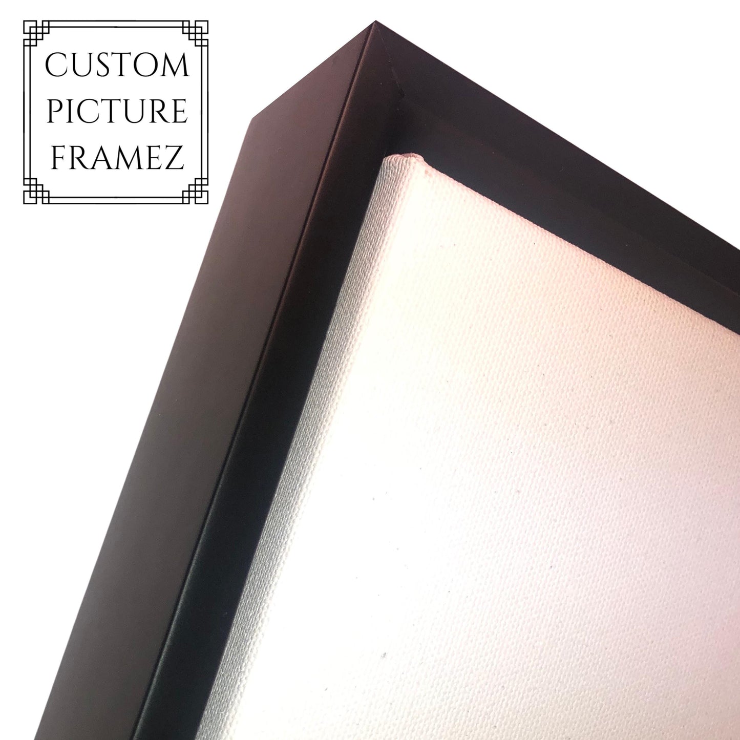 Affordable Canvas Floater Frames-Fits Canvas up to 1" Tall. Custom Sizes Available. 3 Colors. Hardware Incl. Free Fast Shipping. Made in USA