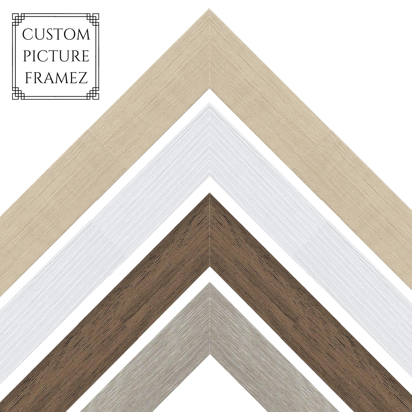 Natural Wood Picture Frame-Solid Wood in 4 colors. Includes Gallery Grade Plexiglass and Backing. Custom Sizes Available. Free Fast Shipping