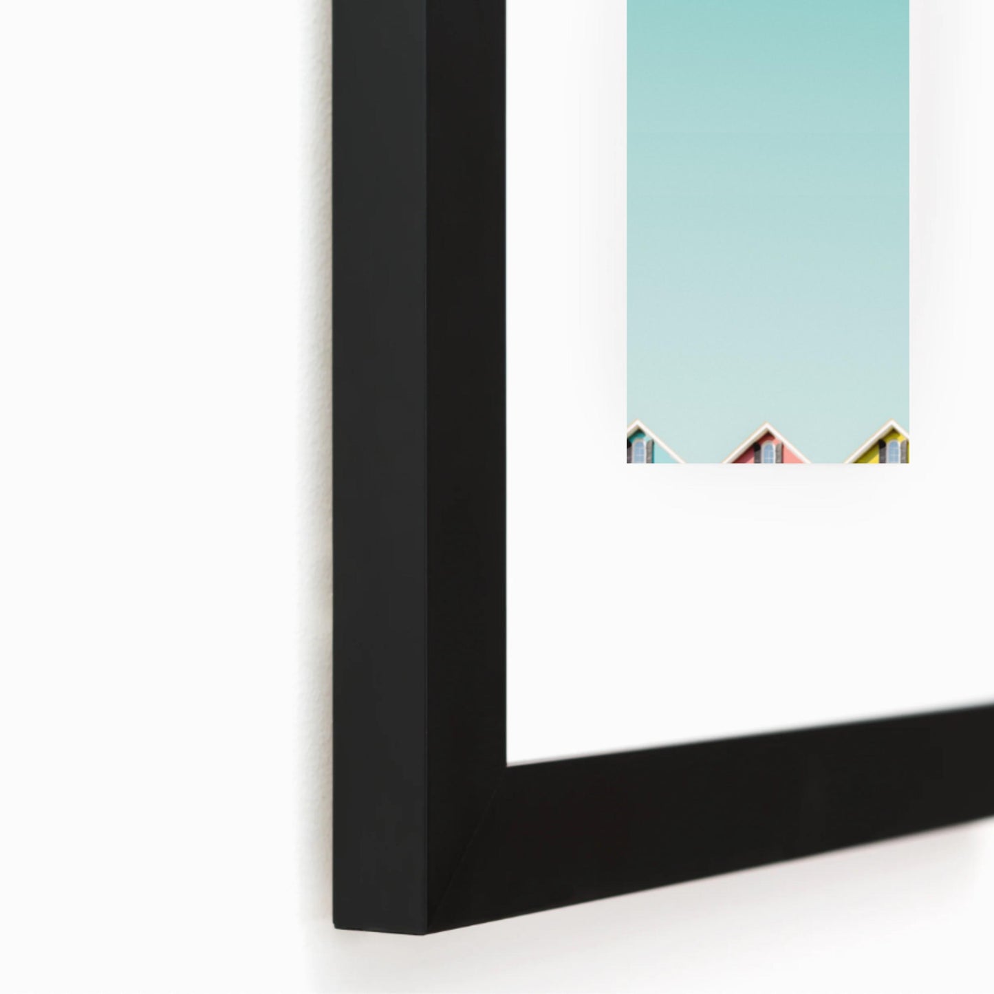 Black Square Picture Frame Solid Wood Custom Sizes Available. Includes Acid Free Mat, Acrylic Plexiglass, & Foam Core Backing. Free Shipping