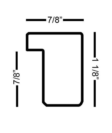 Solid Wood Picture Frame. Any Size Custom Made to Measure to 24 X 36". 6 Colors. Includes Plexiglass & Backing. Free Shipping. Made in USA