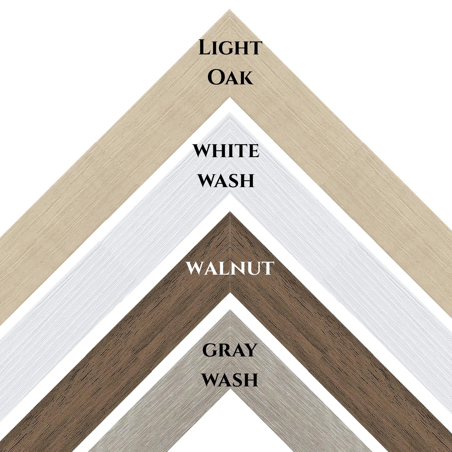 Natural Wood Picture Frame-Solid Wood in 4 colors. Includes Gallery Grade Plexiglass and Backing. Custom Sizes Available. Free Fast Shipping
