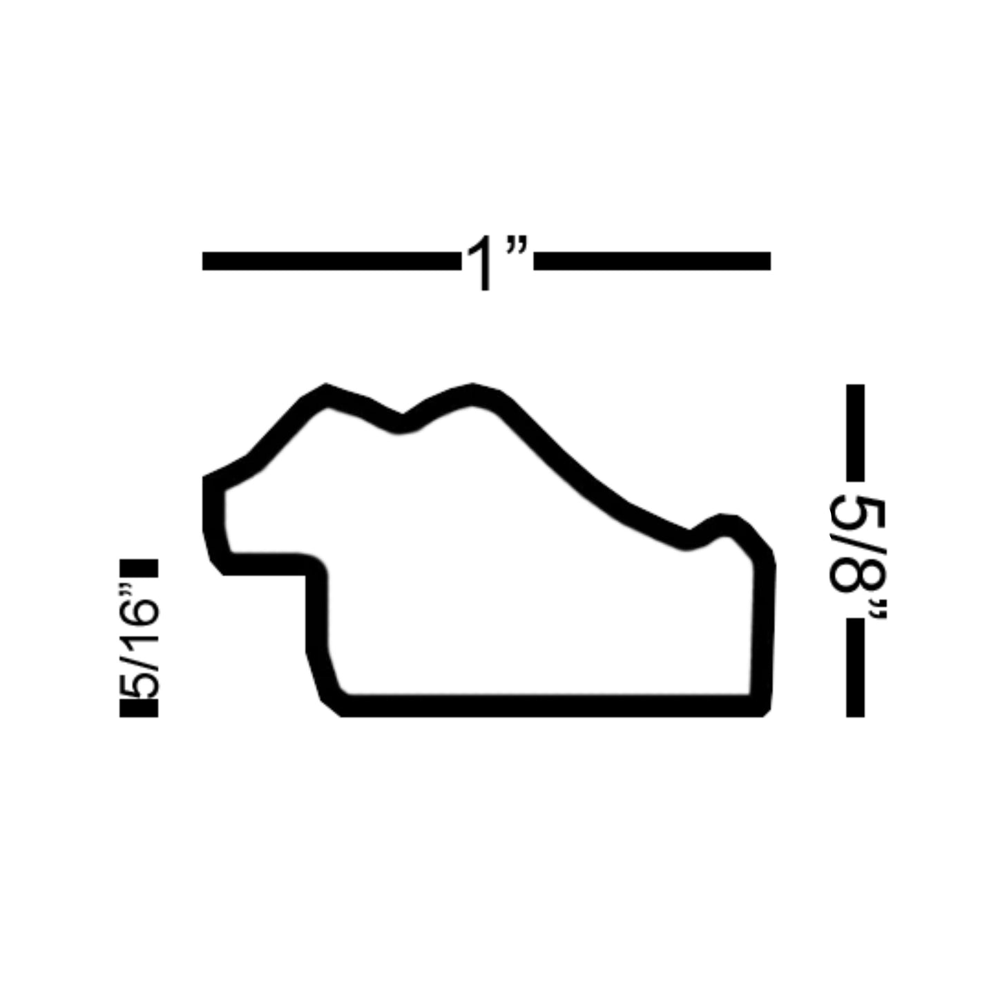 Egyptian Gold Traditional Ornate Picture Frame. 1" Wide. Custom Sizes Available. Gallery-Grade Plexiglass & Backing Option Available.