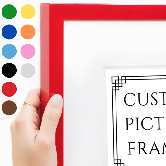 Carnival Colors Picture Frame. 12 Colors. Includes Clear Acrylic, Mat, Backing & Hanging Hardware. Custom Sizes. Free Shipping. 25% OFF SALE