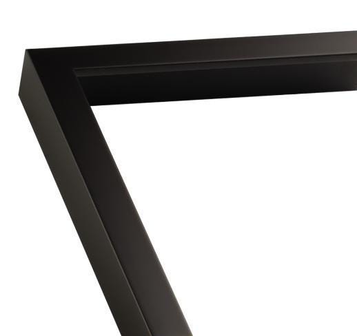 Black Slim Picture Frame. Solid Wood. Custom Sizes Available. Includes Acid Free Mat, Acrylic Plexiglass, & Foam Core Backing. Free Shipping