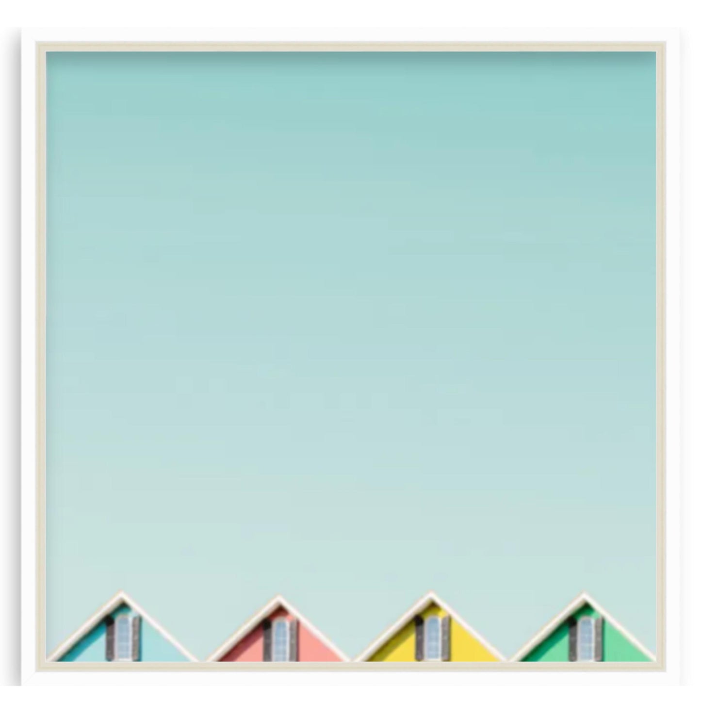 White Canvas Floater Frame-Fits Canvas up to 1.5" Tall. Custom Sizes. Solid Wood Art Gallery Quality. Hardware Included. Free Shipping.