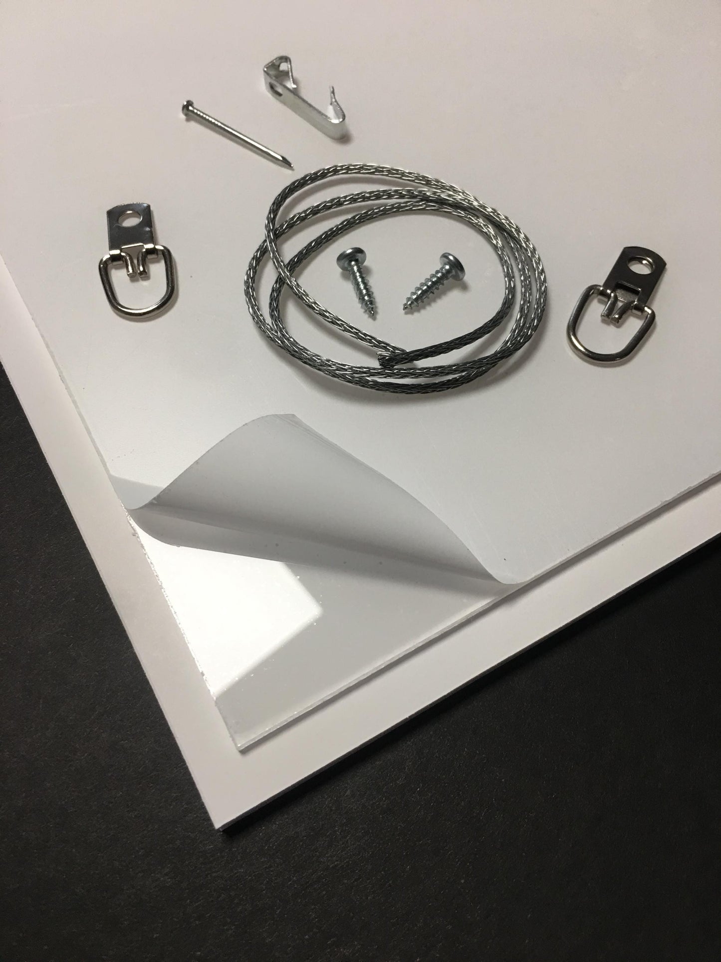 Silver Satin Picture Frame Brushed Metallic Finish 1-1/8" Wide. Custom Sizes Available. Gallery-Grade Plexiglass & Backing Option Available.