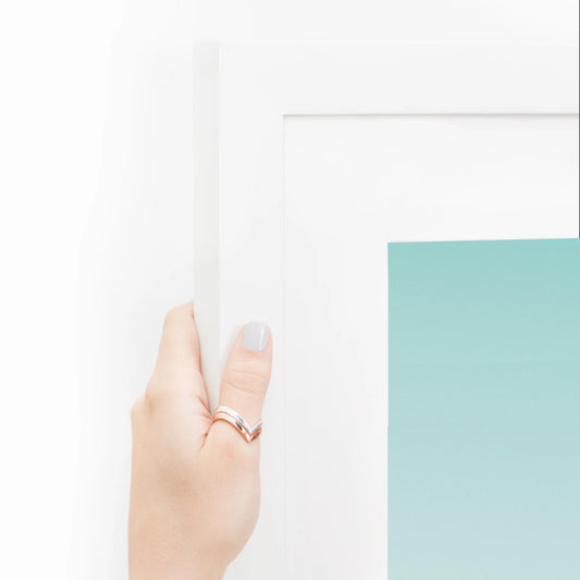 White Square Picture Frame Solid Wood. Custom Sizes Available Includes Acid Free Mat, Acrylic Plexiglass, & Foam Core Backing. Free Shipping