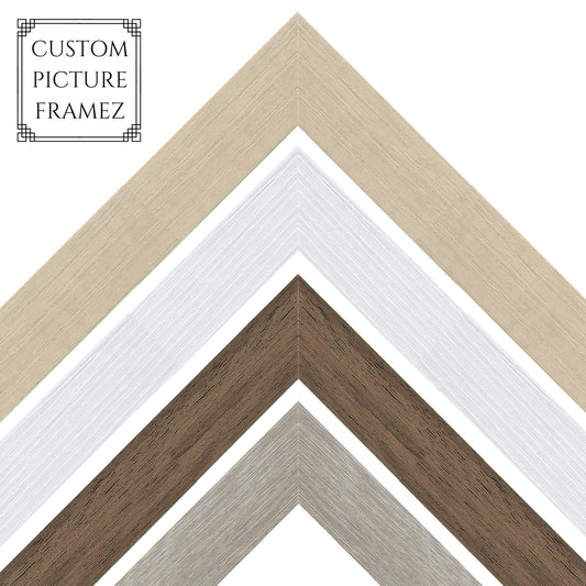 Natural Wood Picture Frame-Solid Wood in 4 colors. Includes Gallery Grade Plexiglass and Backing. Custom Sizes Available. Free Fast Shipping
