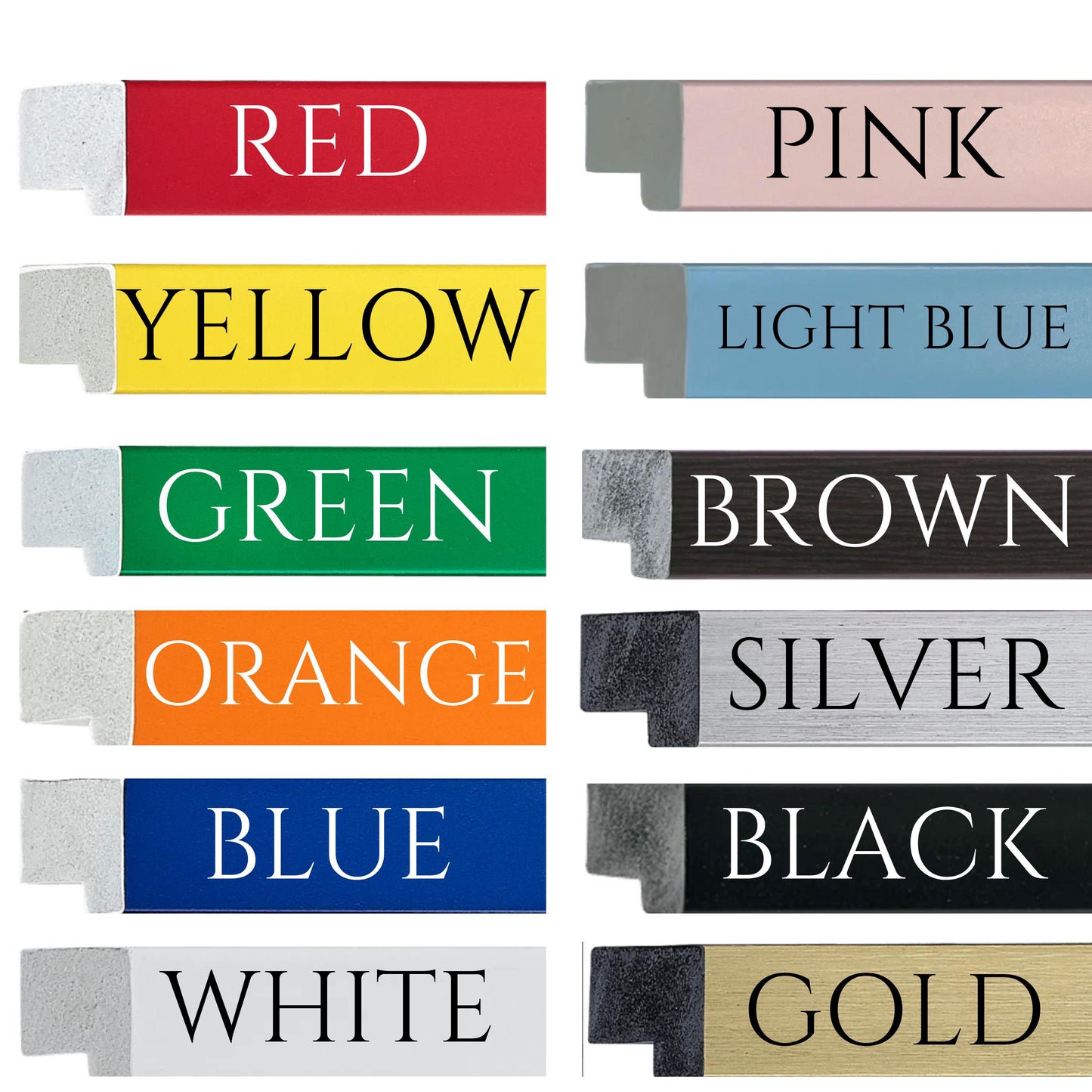 Carnival Colors Picture Frame. 12 Colors. Includes Clear Acrylic, Mat, Backing & Hanging Hardware. Custom Sizes. Free Shipping. 25% OFF SALE