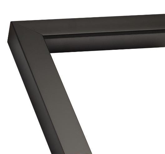 Matte Black Square Profile Solid Wood Picture Frame. Includes Acrylic Plexiglass & Foam Core Backing. Custom Sizes. Free Shipping