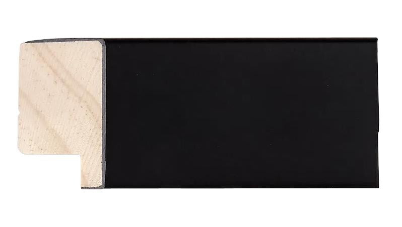Matte Black Square Profile Solid Wood Picture Frame. Includes Acrylic Plexiglass & Foam Core Backing. Custom Sizes. Free Shipping