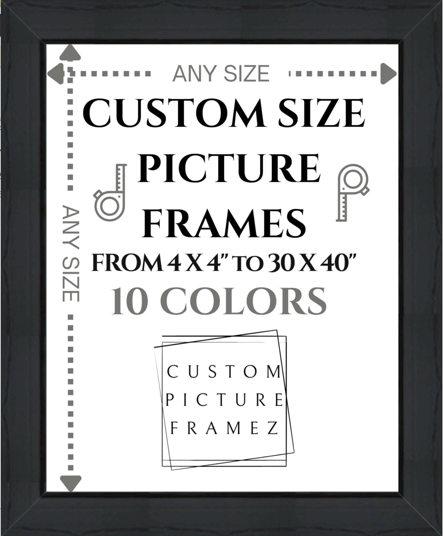 Great Price! Made to Measure Custom Picture Frames. 10 Colors. Includes Plexiglass, Backing & Hanging Hardware. Fast Free Shipping.Oversized