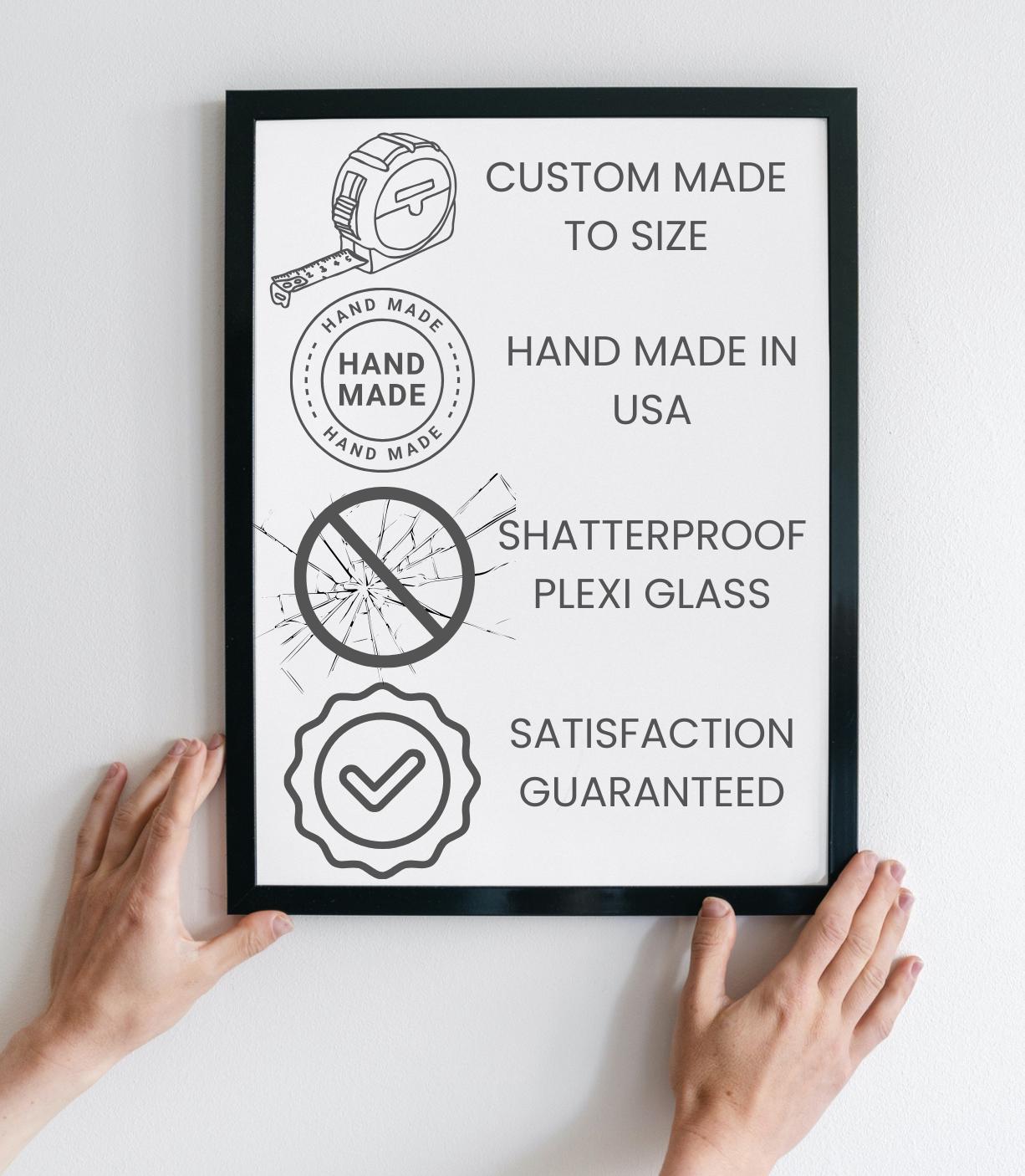 Great Price! Made to Measure Custom Picture Frames. 10 Colors. Includes Plexiglass, Backing & Hanging Hardware. Fast Free Shipping.Oversized